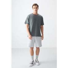 Air Jones 88353 Haki Kalın Yumuşak Dokulu Oversize Fit Basic Erkek T-Shirt