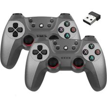 Airstorr Joystick Gamepad Çiftli Tv Pc Uyumlu 2.4g Gamepad Double Joystick Doungle Gri Oyun Konsolu