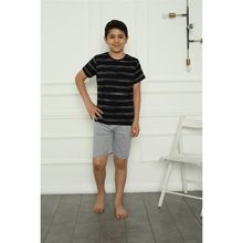 Akbeniz 20392 Siyah Erkek Çocuk Penye Şortlu Pijama Takım