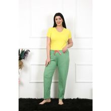 Akbeniz 27473 Yeşil Pamuklu Kadın Alt Pijama