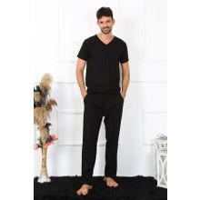 Akbeniz 27495 Siyah Pamuk Erkek Pijama Altı