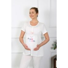 Akbeniz 45210 Ekru Kadın Hamile Pijama Takımı