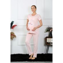 Akbeniz 45210 Pudra Kadın Hamile Pijama Takımı