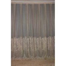Akça Tekstil 300x260 cm Vizon Selvi Desen Tek Kanat Dikilmiş Pileli Fon Perde