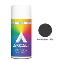 Akçalı 326/A326-RAL 9005 Parlak Siyah Akrilik ve Ortak Düz Renkli Sprey Boya