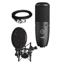 AKG Perception P120 Ses Kartı + Stand + Filtre Kablo + Mikrofon Full Set