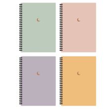 AKILLICA 10x13.5 cm 4'lü Çizgisiz Moon Series Spiralli Defter