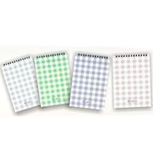 AKILLICA 4'lü 13x20 cm 48 Yaprak Karton Kapak Checkered New Series Kareli Spiralli Defter Seti
