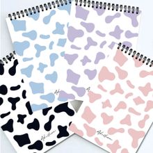 AKILLICA 4'lü 13x20 cm 50 Yaprak Karton Kapak Üstten Mottled Noktalı Spiralli Defter Seti