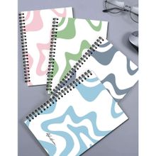 AKILLICA 4'lü Çizgili 13x20 cm 56 Yaprak Karton Kapak Line Series Spiralli Defter