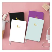 AKILLICA 4'lü Sert Kapak 13.5x20 CM Hardcover Siyah Beyaz Mor Mavi Noktalı Defter