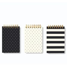 AKILLICA Bloknot 8x16 cm Black White 3'lü Çizgisiz Defter Seti