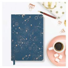 AKILLICA Çizgili 13x21 cm Hardcover Dark Blue Sert Kapak Defter