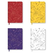 AKILLICA Çizgili Sert Kapak 13x21 CM Hardcover Sky Series 4'lü Defter Seti