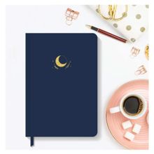 AKILLICA Sert Kapak 13.5x20 cm Hardcover Dark Blue Noktalı Defter
