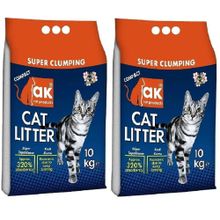 Akkum Bebek Pudralı Topaklanan İnce Taneli 2x10 lt Kedi Kumu