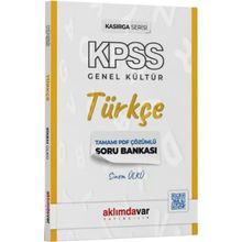 Aklımdavar Yayınları - KPSS Türkçe Kasırga PDF Çözümlü Soru Bankası