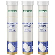 Aksu Vital Magnezyum Sitrat 3x20 Efervesan Tablet