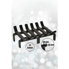 AKTEPE GROUP 36 cm x 32 cm 6 Çubuklu Ekstra Şömine Izgarası Dar Gözlü Izgara
