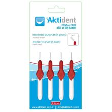 Aktident 2.5 mm Kırmızı 4 Adet Arayüz Fırçası