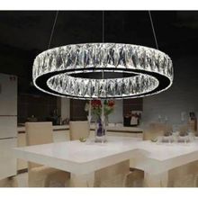 Ala Lighting 304 Krom Paslanmaz Ledli Plaket Kristal Taş İşlemeli Avize