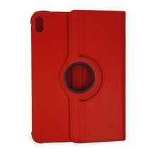 Alan Şanslı iPad 2022 10.9 10. Nesil 360 Deri Kırmızı Tablet Kılıfı