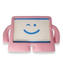 Alan Şanslı iPad 5 Air 9.7 Açık Pembe Karakter Tablet Silikon Kılıf