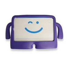 Alan Şanslı iPad 5 Air 9.7 Mor Karakter Tablet Silikon Kılıf