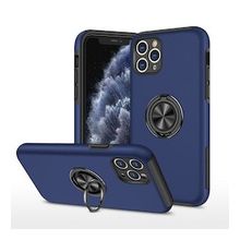 Alan Şanslı iPhone 11 Pro Max Elit Yüzüklü Kapak Lacivert Kılıf