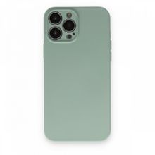 Alan Şanslı iPhone 13 Pro Max Nano İçi Kadife Su Yeşili Silikon Kılıf