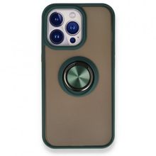 Alan Şanslı iPhone 13 Pro Montreal Yüzüklü Yeşil Silikon Kapak Kılıf