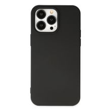 Alan Şanslı iPhone 14 Pro Max Nano İçi Kadife Siyah Silikon Kılıf