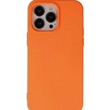 Alan Şanslı iPhone 14 Pro Max Nano İçi Kadife Turuncu Silikon Kılıf