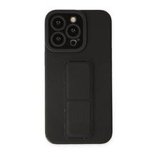 Alan Şanslı iPhone 14 Pro Mega Standlı Silikon Siyah Kılıf