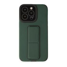 Alan Şanslı iPhone 14 Pro Mega Standlı Silikon Yeşil Kılıf