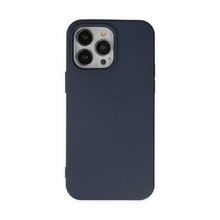 Alan Şanslı iPhone 14 Pro Nano İçi Kadife Silikon Lacivert Kılıf