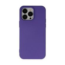Alan Şanslı iPhone 14 Pro Nano İçi Kadife Silikon Mor Kılıf