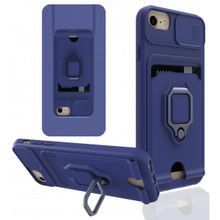 Alan Şanslı iPhone 6 Zuma Kartvizitli Yüzüklü Lacivert Silikon Kılıf
