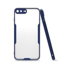 Alan Şanslı iPhone 7 Plus Platin Silikon Lacivert Cep Telefonu Kılıfı