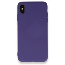Alan Şanslı iPhone XS Max Kılıf Nano içi Kadife Silikon Mor Kılıf