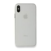 Alan Şanslı iPhone XS Max Kılıf PP Ultra İnce Kapak Beyaz Kılıf