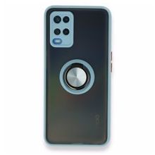 Alan Şanslı Oppo A54 4G Montreal Yüzüklü Silikon Kapak Buz Mavi Kılıf