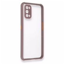 Alan Şanslı Realme 7 Pro Miami Şeffaf Silikon Açık Mor Kılıf