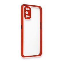 Alan Şanslı Realme 7 Pro Miami Şeffaf Silikon Kırmızı Kılıf