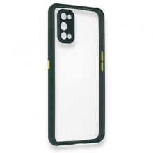 Alan Şanslı Realme 7 Pro Miami Şeffaf Silikon Koyu Yeşil Kılıf