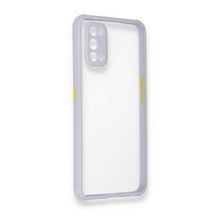 Alan Şanslı Realme 7 Pro Miami Şeffaf Silikon Lila Kılıf