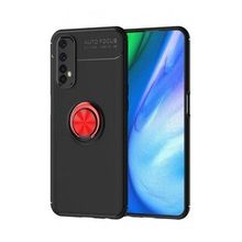 Alan Şanslı Realme 7 Range Yüzüklü Silikon Siyah Kırmızı Kılıf