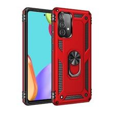 Alan Şanslı Samsung Galaxy A52 Sofya Yüzüklü Silikon Kapak Kırmızı Kılıf