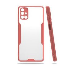 Alan Şanslı Samsung Galaxy M51 Platin Silikon Pembe Cep Telefonu Kılıfı