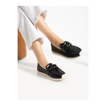 Alemdar Shoes Granada Siyah Delikli Kadın Loafer
